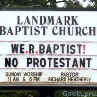 We'r Bapist! No Protestant.