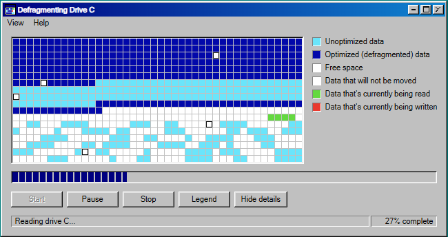 Clusters flashing green during active read run