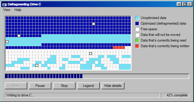 Clusters flashing red during write run